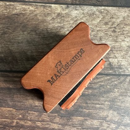 *Jedes Stück ein Unikat* Kleiner Mistelzweig Stempel holzmontiert auf Birnenholz (300000-20) – Bild 4