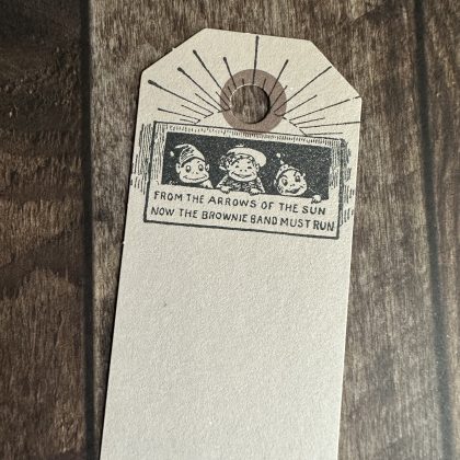 Rubber stamp Brownies with rising sun - unmounted rubber stamp or cling stamp option (230509) - Image 2