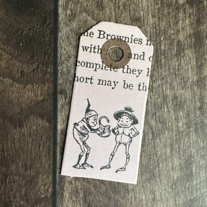 Rubber stamp Brownies with small locket - unmounted rubber stamp or cling stamp option (230516) - Image 2