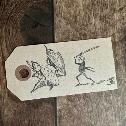 Rubber stamp sword fighter Brownie - unmounted rubber stamp or cling stamp option (230526) - Image 2