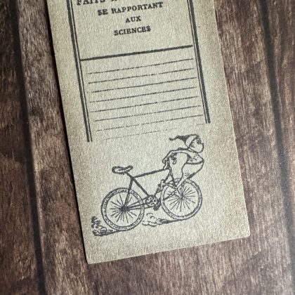 Rubber stamp little Brownie on bicycle - unmounted rubber stamp or cling stamp option (230502) - Image 2