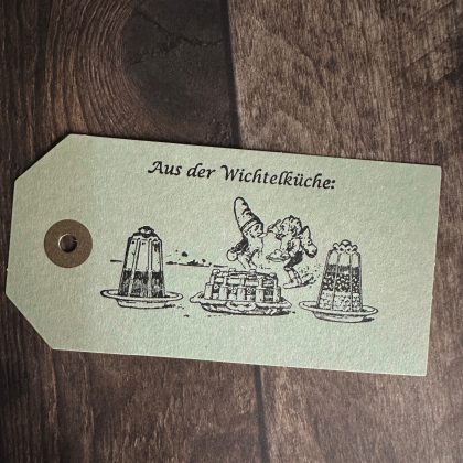 Pudding rubber stamp little kitchen gnomes - unmounted rubber or cling stamp option (230704) - Image 3