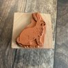 *Each one a unique piece* Bunny rubber stamp mounted on pear wood (300000-29) - Image 2