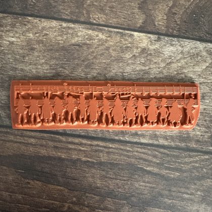 Music rubber stamp with Brownies - unmounted rubber stamp or cling stamp option (240207) - Image 2