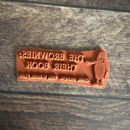 Decorative collage rubber stamp Brownie with text - unmounted rubber stamp or cling stamp option (240120) - Image 2
