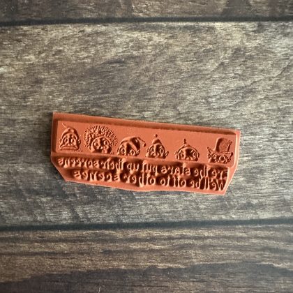 The Brownies journaling stamp with text - unmounted rubber stamp or cling stamp option (240106) - Image 2