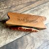 *Jedes Stück ein Unikat* Weihnachtsmann Stempel holzmontiert auf Pflaumenholz (300000-32) – Bild 4