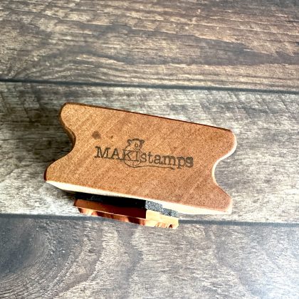 *Each one a unique piece* vintage hen rubber stamp mounted on pear wood (300000-46) - Image 4