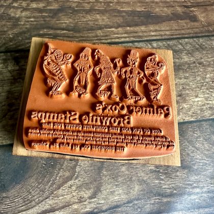 *Each one a unique piece* large Brownies rubber stamp mounted on plum wood (300000-39) (Kopie) - Image 2