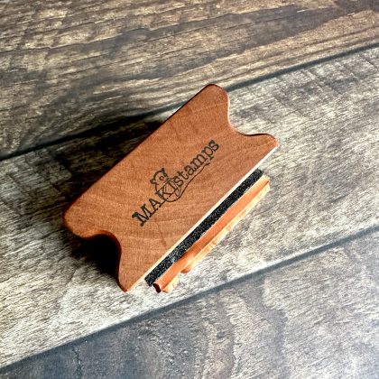 *Each one a unique piece* Small teddybear rubber stamp mounted on pear wood (300000-34) - Image 3