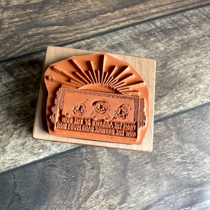*Each one a unique piece* Brownies rubber stamp mounted on pear wood (300000-47) - Image 3