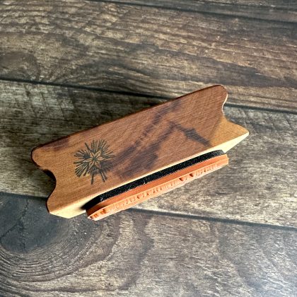 *Each one a unique piece* vintage Santa Claus rubber stamp mounted on plum wood (300000-33) - Image 3