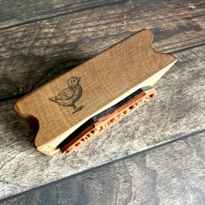*Jedes Stück ein Unikat* Blumenstrauß Stempel holzmontiert auf Kirschholz (300000-38) – Bild 2