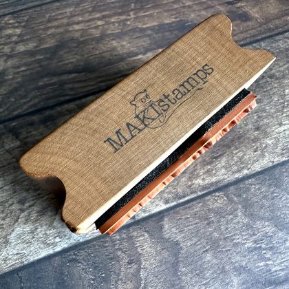 *Jedes Stück ein Unikat* Blumenstrauß Stempel holzmontiert auf Kirschholz (300000-38) – Bild 4
