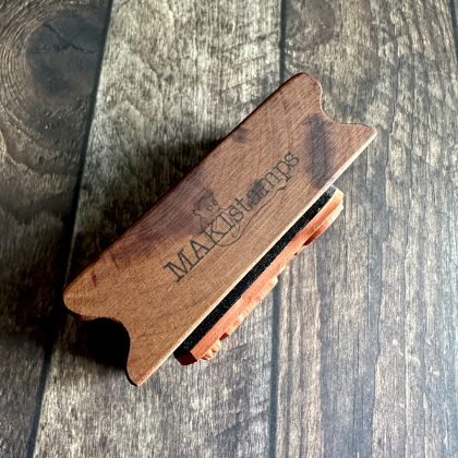 *Each one a unique piece* vintage Fox Terrier ball game rubber stamp mounted on plum wood (300000-35) - Image 4