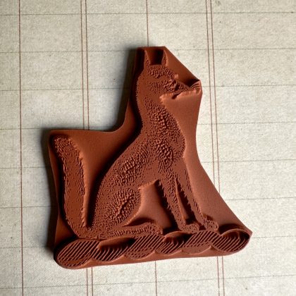 Rubber stamp medieval fox - unmounted rubber stamp or cling stamp option (250222) - Image 3