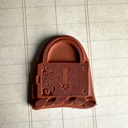 Heraldic rubber stamp small padlock - unmounted rubber stamp or cling stamp option (250225) - Image 2