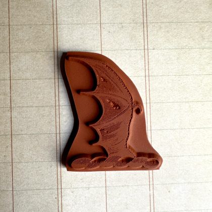 Halloween stamp bat wing - unmounted rubber stamp or cling stamp option (250224) - Image 2
