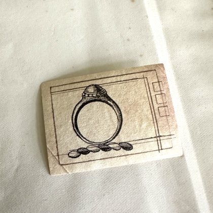 Medieval ring rubber stamp - unmounted rubber stamp or cling stamp option (250223) - Image 3