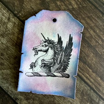 Rubber stamp Pegasus - unmounted rubber stamp or cling stamp option (250209)