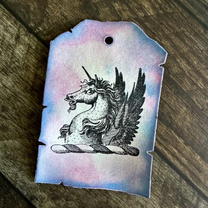 Rubber stamp Pegasus - unmounted rubber stamp or cling stamp option (250209)