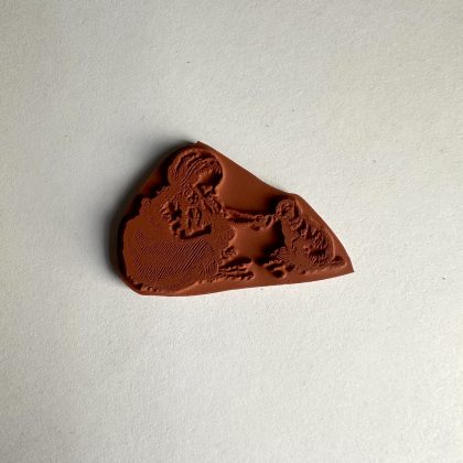 Rubber stamp little girl with otter nostalgia series - unmounted rubber stamp or cling stamp option (250123) - Image 2