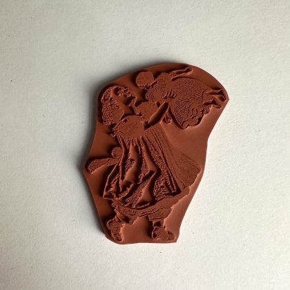 Stempel Mädchen mit Puppe / Nostalgie Serie - unmontiert oder auf Haftschaum (250108) – Bild 2