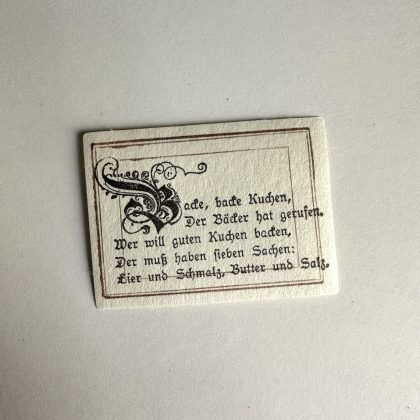 Nostalgie Stempel Backe backe Kuchen Text - unmontiert oder auf Haftschaum (250106) – Bild 3