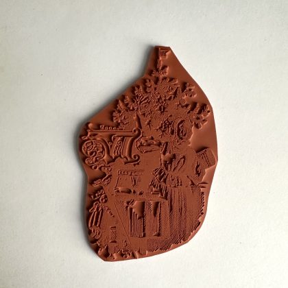 Rubber stamp Christmas tree nostalgia series - unmounted rubber stamp or cling stamp option (250115) - Image 3