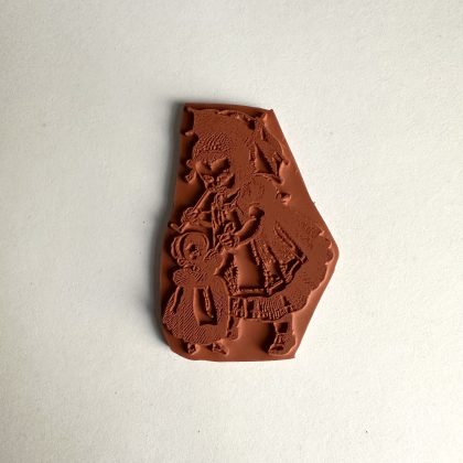 Rubber stamp little girl nostalgia series - unmounted rubber stamp or cling stamp option (250114) - Image 2