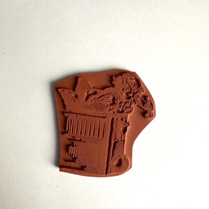 Rubber stamp baby in crib - unmounted rubber stamp or cling stamp option (250124) - Image 2