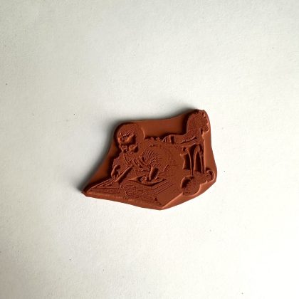 Rubber stamp toddler with book nostalgia series - unmounted rubber stamp or cling stamp option (250121) - Image 2
