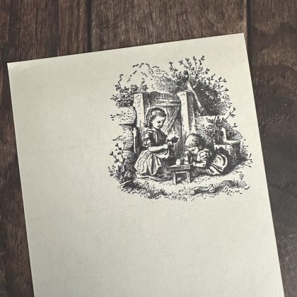 Nostalgie Stempel spielende Kinder - unmontiert oder auf Haftschaum (250101) – Bild 2