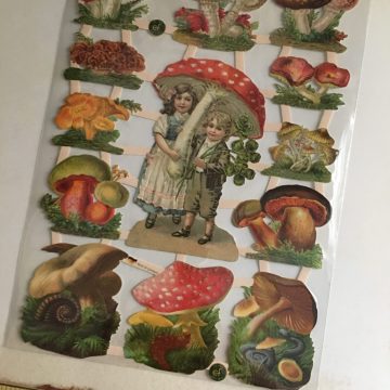 Paper scraps mushrooms MAKIstamps