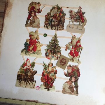 Christmas paper scraps victorian style