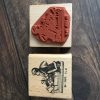 Rubber stamp santa on sledge