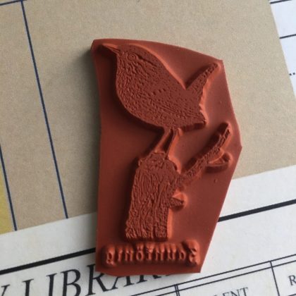 Zaunkönig Motivstempel  / kleiner Vogelstempel - unmontiertes Stempelgummi oder EZ-montiert (= Haftschaum) (180211) – Bild 2