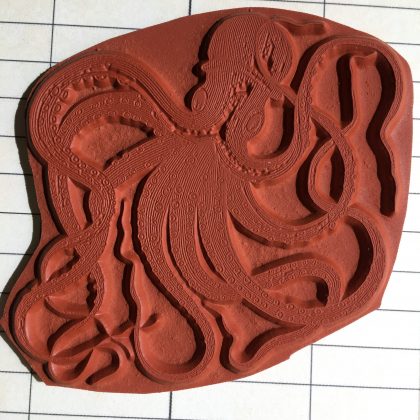 Big (ger) Kraken rubber stamp (180116) - Image 2