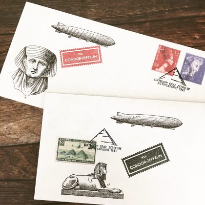 faux postage rubber stamps MAKIstamps