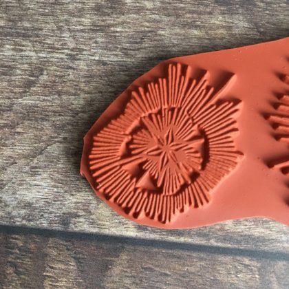 Woodcut stamp set medieval sun moon star - unmounted rubber or cling stamp option  (190302) - Image 3