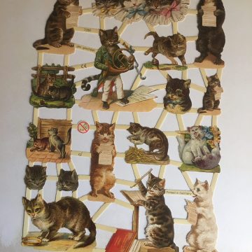 German Paper scraps cats MAKIstamps