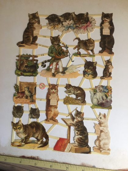 German Paper scraps cats MAKIstamps