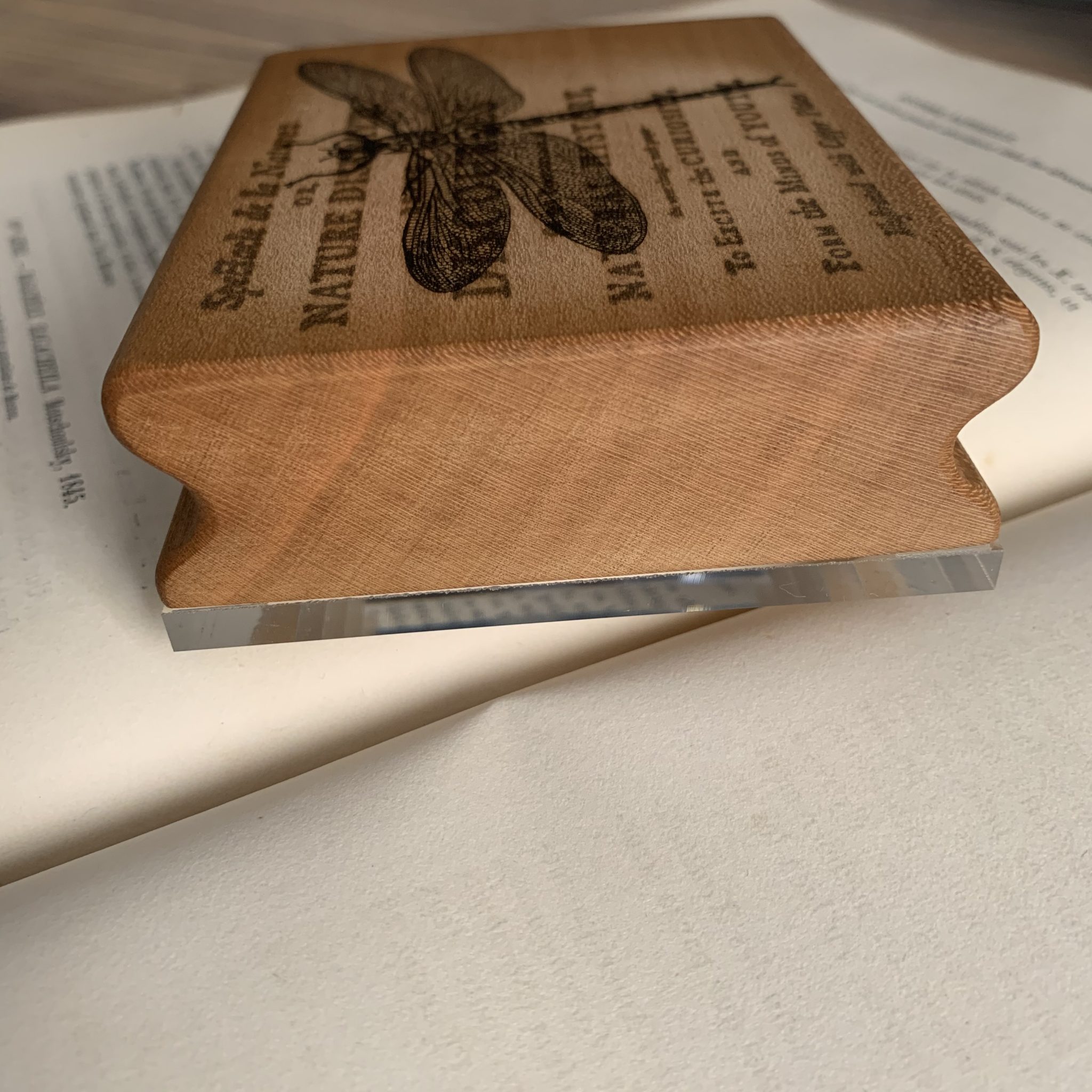 MAKIblock stamping block wood and acrylic layer size 80x100mm to use