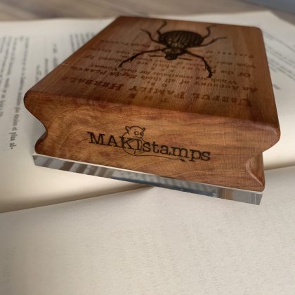 MAKIblock stamping block wood and acrylic layer size  80x100mm to use with EZ mounted rubber stamps = cling stamps (190000-16) - Image 2