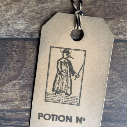 Small Halloween rubber stamp medieval plague doctor - unmounted or cling stamp (200002)