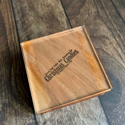 Kleiner MAKIblock Stempelblock aus Hamburger Apfelholz und Acryl 60 x 60 x 30 mm mit Griffmulde (200000-10) – Bild 3