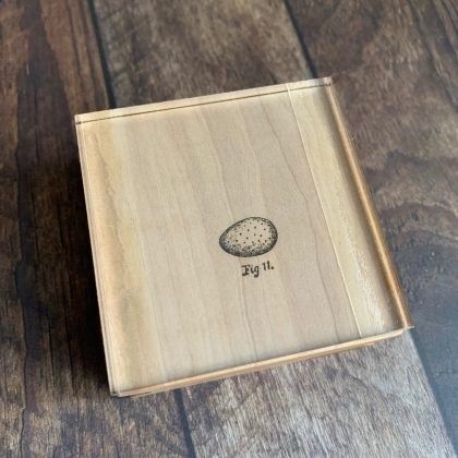 Smaller MAKIblock stamping block (this one has a TWIN) apple wood and acrylic layer size  60x60x30mm to use with EZ mounted rubber stamps = cling stamps (200000-15a) - Image 2