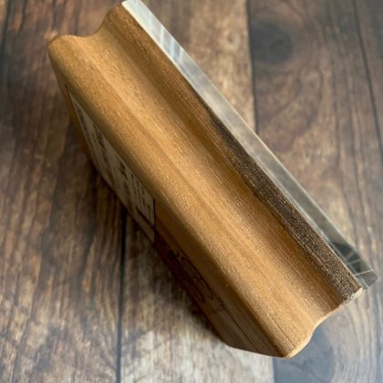 MAKIblock Stempelblock Black Walnut (Walnussholz) und Acryl 80 x 100 x 30 mm mit Griffmulde (190000-65) – Bild 3
