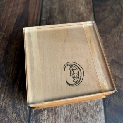 Smaller MAKIblock stamping block (this one has a TWIN) apple wood and acrylic layer size  60x60x30mm to use with EZ mounted rubber stamps = cling stamps (200000-16b) - Image 2