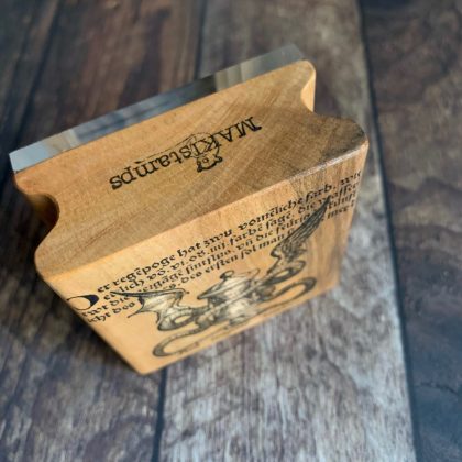 Smaller MAKIblock stamping block (this one has a TWIN) apple wood and acrylic layer size  60x60x30mm to use with EZ mounted rubber stamps = cling stamps (200000-16b) - Image 3